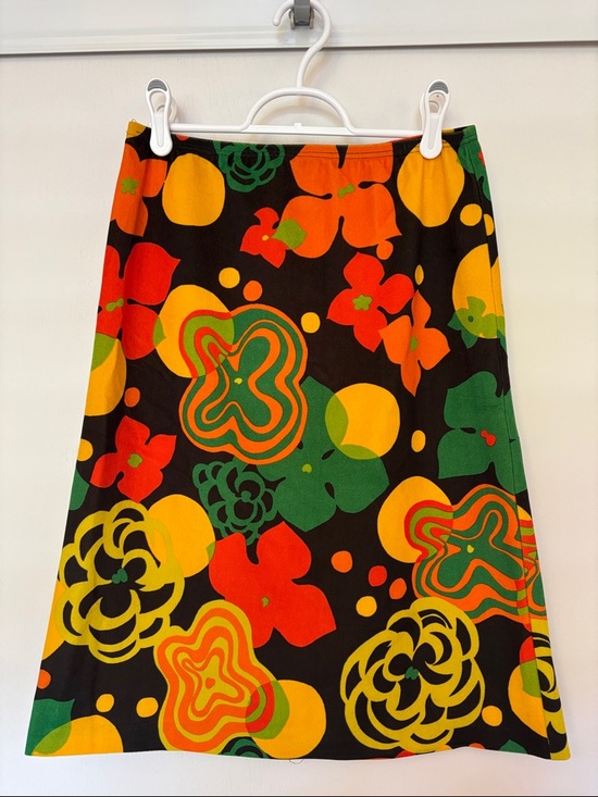 Anni Kuan Dresses & Skirts - Vintage Anni Anna Kuan Floral Midi Pencil Size Small 70s Retro Statement Artsy